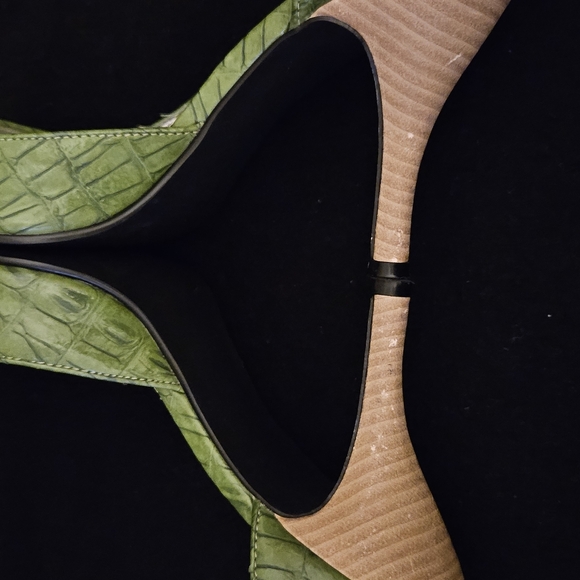 Rampage Marquis Green Peep-Toe Pumps-Size 8M - Picture 2 of 10